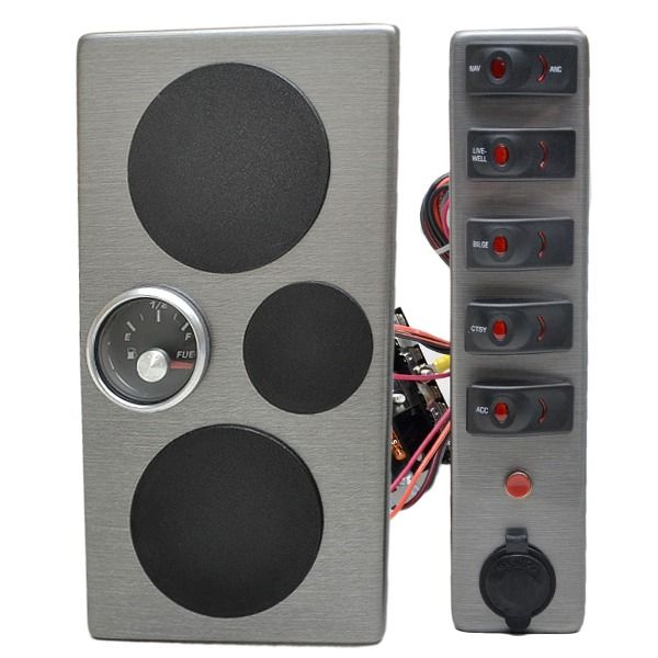 Лодочная электрика Lund Boats Lund Boat Gauge/Switch Panels 2006230 | Brushed Gray (Set of