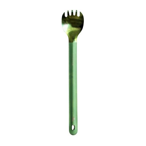 Средство для лодки Titanium Long Handle Spork with Polished Bowl by TOAKS - Green