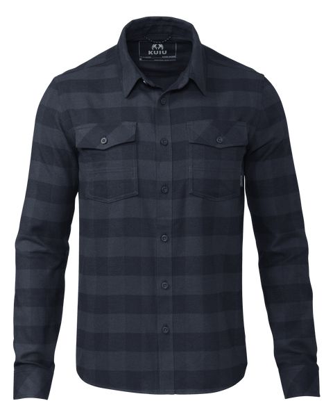 Рыболовная рубашка KUIU Outlet Field Flannel Shirt | Steel Blue Buffalo Check