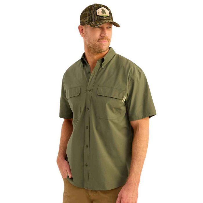 Рыболовная рубашка Nomad Men's Huntley Short Sleeve Hunting Shirt - Moss - M