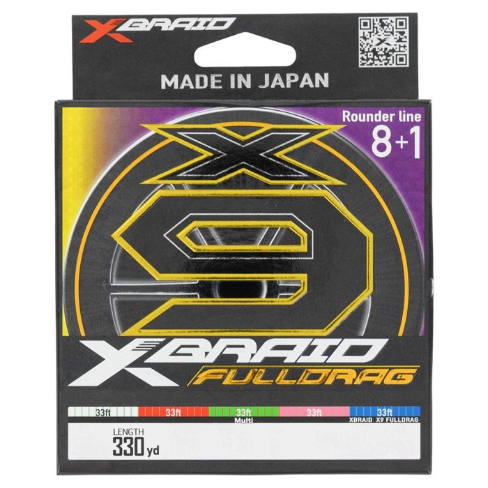 Плетёный шнур XBraid X9 Fulldrag Braided Line (330 yd Spools)