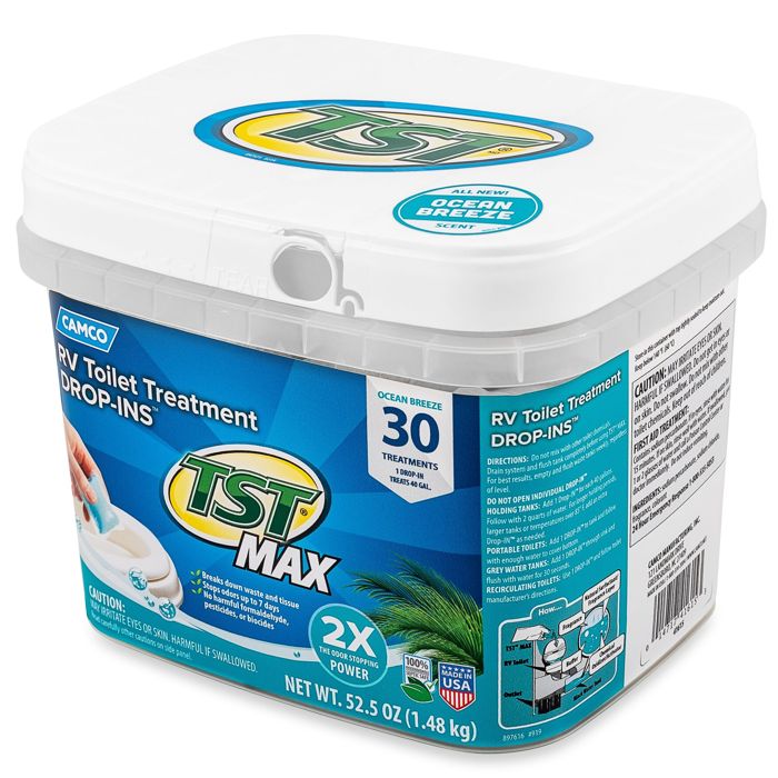 Средство для биотуалета Camco TST MAX Ocean Scent Drop-Ins, 30-Pack