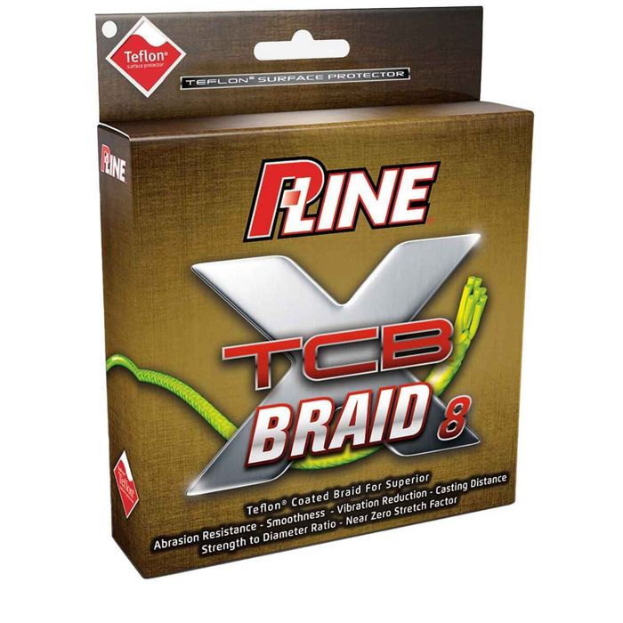 Плетёный шнур P-Line X-Braid Fishing Line - 20lb, Hi Vis Yellow, 150yds