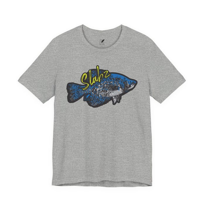 Рыболовная рубашка Printify “Slabz” Blue Crappie T-Shirt | Kenders Outdoors