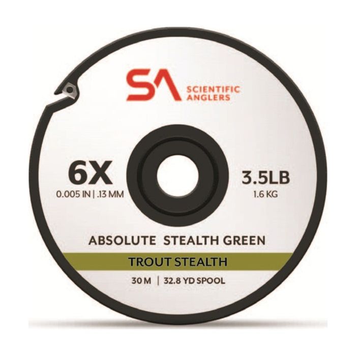 Поводковый материал Scientific Anglers Absolute Stealth Green Trout Stealth Tippet - 30m