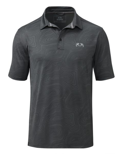 Рыболовная рубашка KUIU Performance Polo Topo | Gunmetal Topo