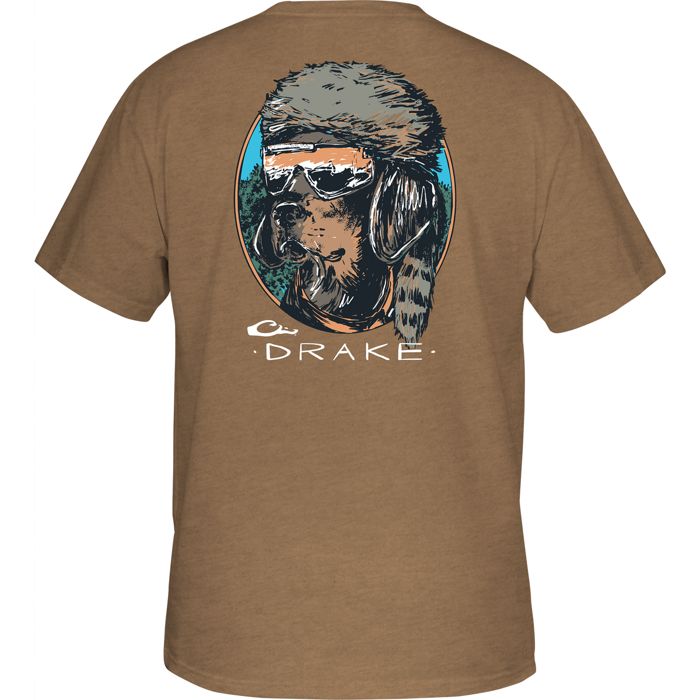 Рыболовная рубашка Pop Art Coonskin Cap Lab T-Shirt - Golden Pecan Heather / 2Xlarge