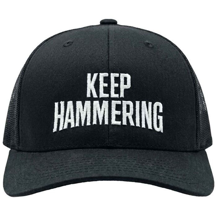 Головной убор Cameron Hanes Men's Keep Hammering Embroidered Hat - Black - One Size Fits M