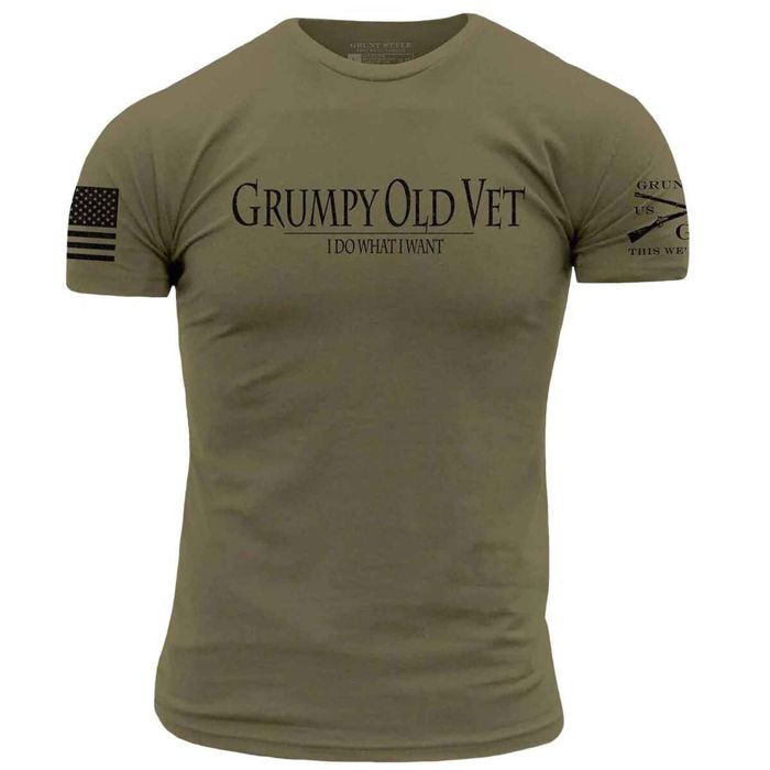 Рыболовная рубашка Grunt Style Men's Grumpy Old Vet Short Sleeve Casual Shirt
