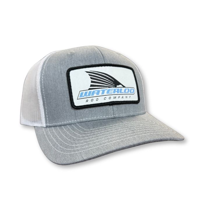 Кепка Richardson Waterloo Heather Grey & White Cap - Light Blue Tails Up Patch