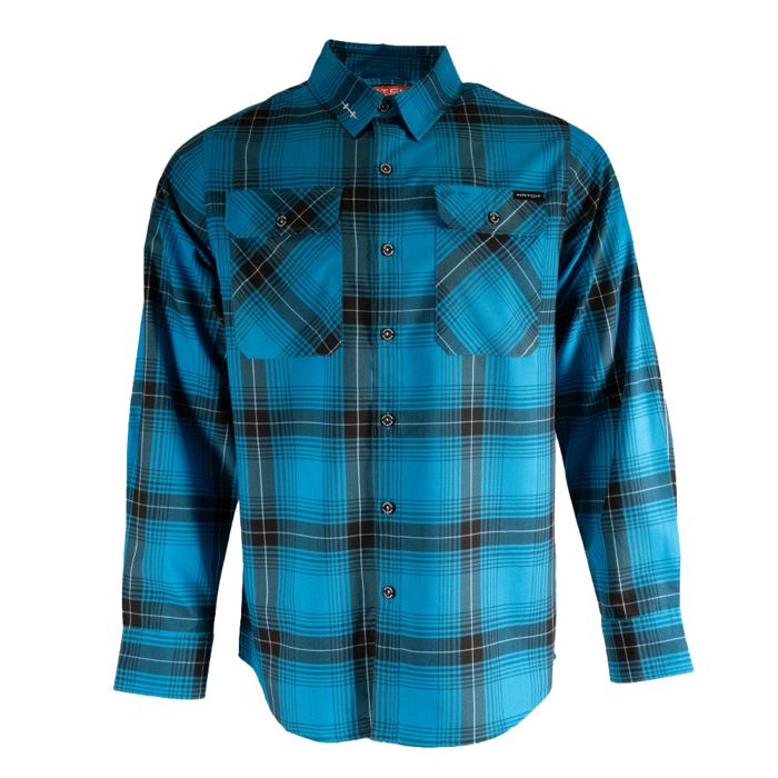Рыболовная рубашка Hatch Outdoors, INC Horizon Active Outdoor Shirt, Blue Plaid