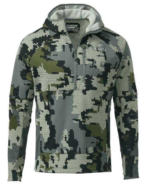 Рыболовная рубашка KUIU StrongFleece 235 Zip-T Hoodie | Verde