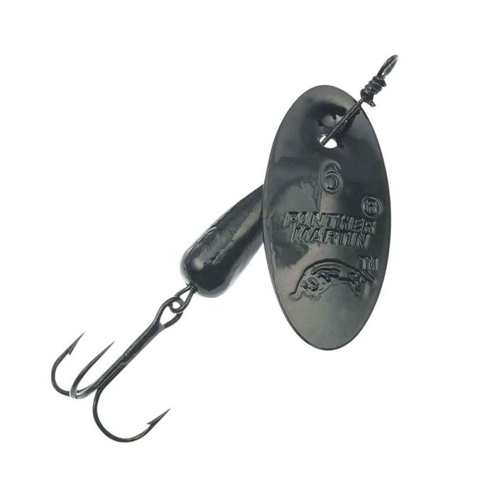 Вращающаяся блесна Panther Martin Nature Series Inline Spinner - Black Panther, Size 4, 1/