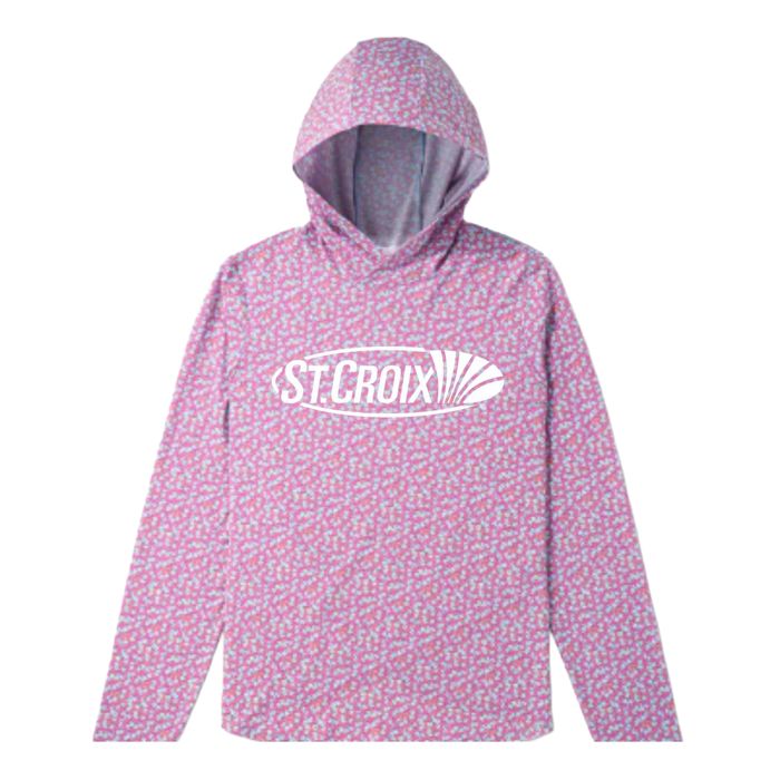 Рыболовная рубашка St. Croix Rod St Croix Aftco Pink Women's Ocean Bound Hooded Performanc