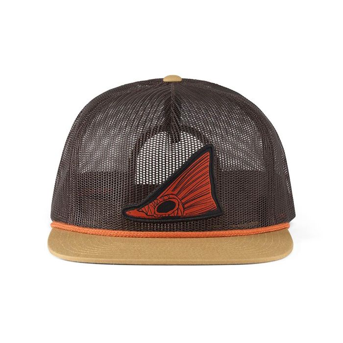 Головной убор Grundens Tailing Red Mesh Trucker - Dark Brown Whiskey