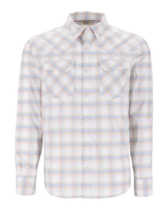 Рыболовная рубашка Simms Men's Brackett LS Shirt - Size XL - White Brackett - X-Large