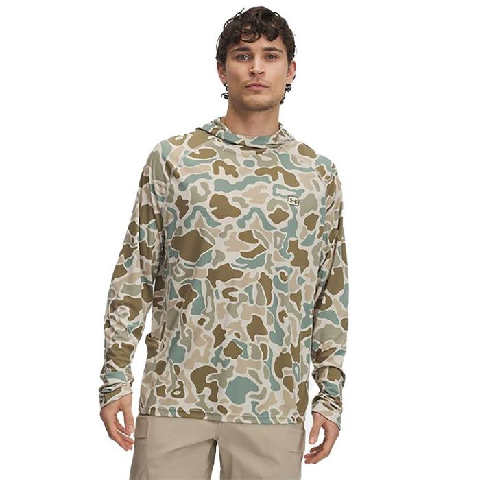 Рыболовная рубашка Under Armour Men's Fish Elite Printed Hooded Long Sleeve Fishing Shirt