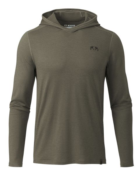 Рыболовная рубашка KUIU ULTRA Merino 120 LT LS Hoodie | Ash