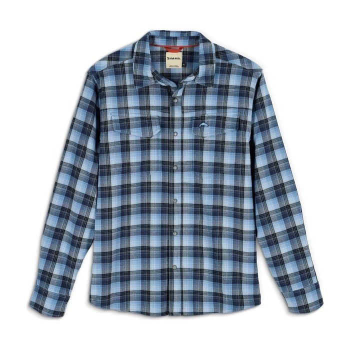 Рыболовная рубашка Simms - M's Gallatin Flannel Fishing Shirt - Kennebec Plaid: Steel Blue