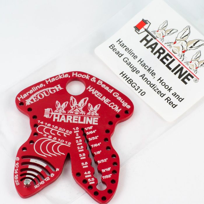 Материал для вязания мушек Hook, Hackle, and Bead Gauge - Red