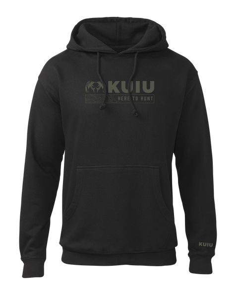 Рыболовная рубашка Outlet KUIU Topo Here to Hunt Hoodie | Black