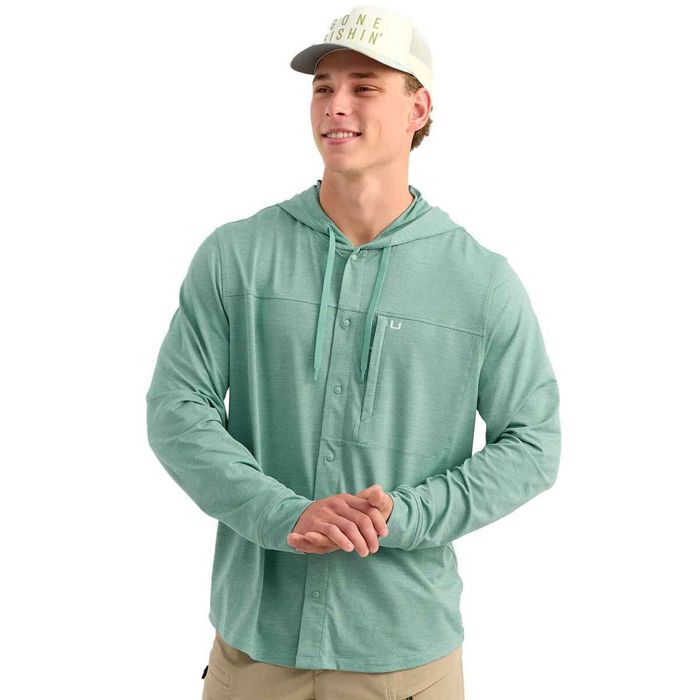 Рыболовная рубашка Huk Men's Watershed Hooded Long Sleeve Fishing Shirt
