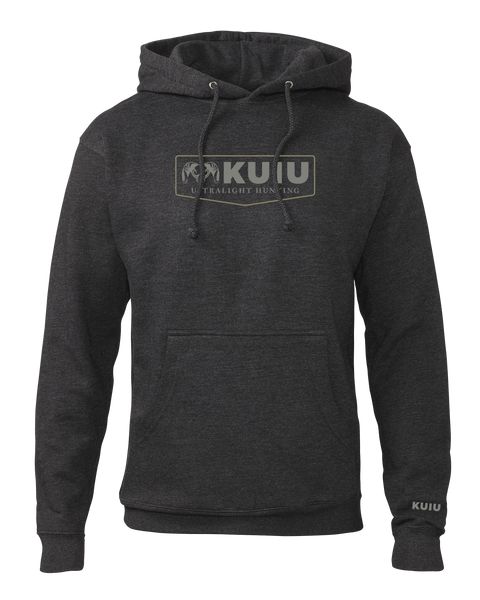 Рыболовная рубашка KUIU Shield Logo Hoodie | Charcoal