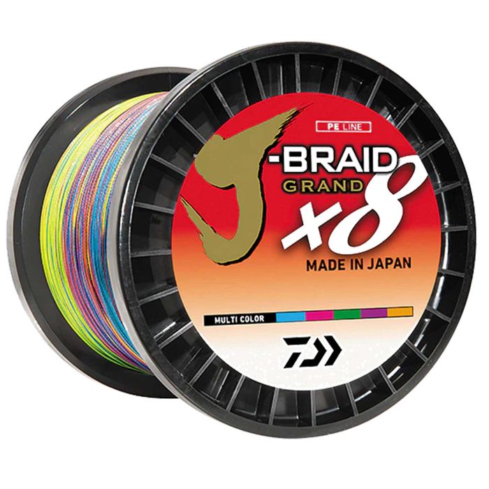 Плетёный шнур Daiwa J-Braid x8 Grand Multi Color Braided Fishing Line (3300 yd Spools)