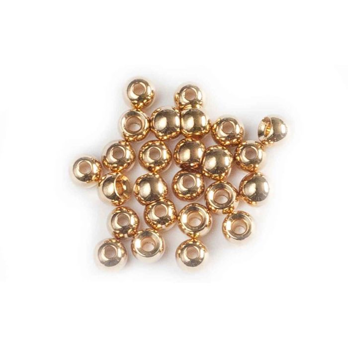 Материал для вязания мушек RoundRocks Brass Fly Tying Beads - Gold
