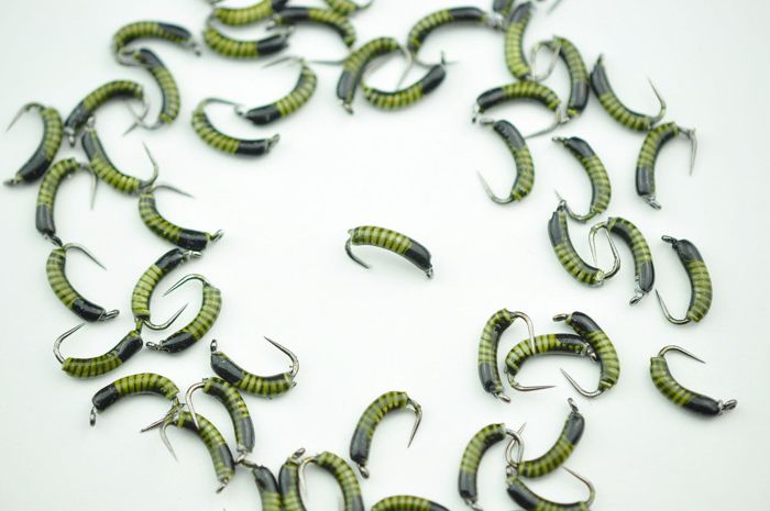 Мушки Ceramic Nymph (olive and black) - 14