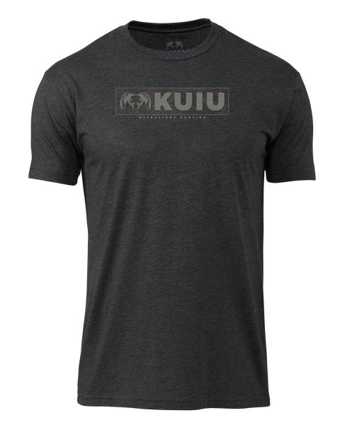 Рыболовная рубашка KUIU Topo Block Logo T-Shirt | Charcoal