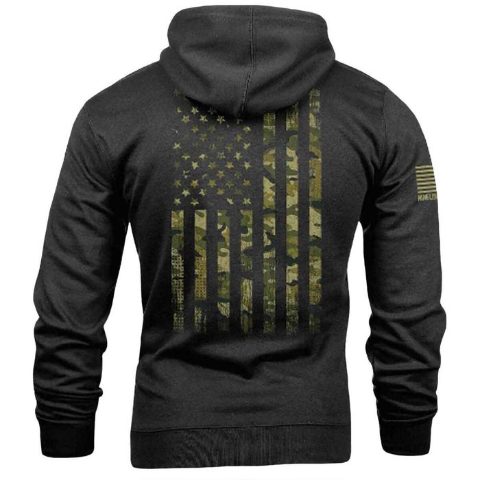 Рыболовная рубашка Nine Line Men's American Flag Camo Casual Hoodie