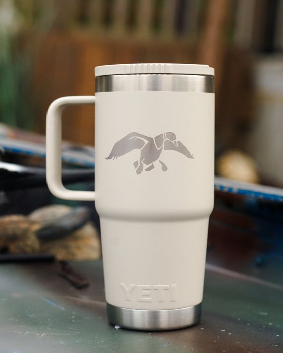 Походная посуда Duck Commander 20oz Taupe Icon Yeti Rambler Travel Straw Mug