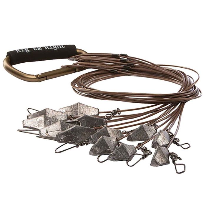Якоря для чучел Rig’Em Right Rig 'Em Right Xtreme Coated 36in Cable Decoy Anchors - 12 Pac