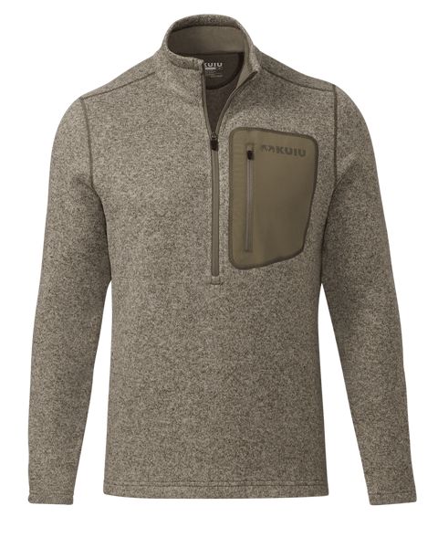 Рыболовная рубашка KUIU Base Camp Pullover Sweater | Khaki Heather