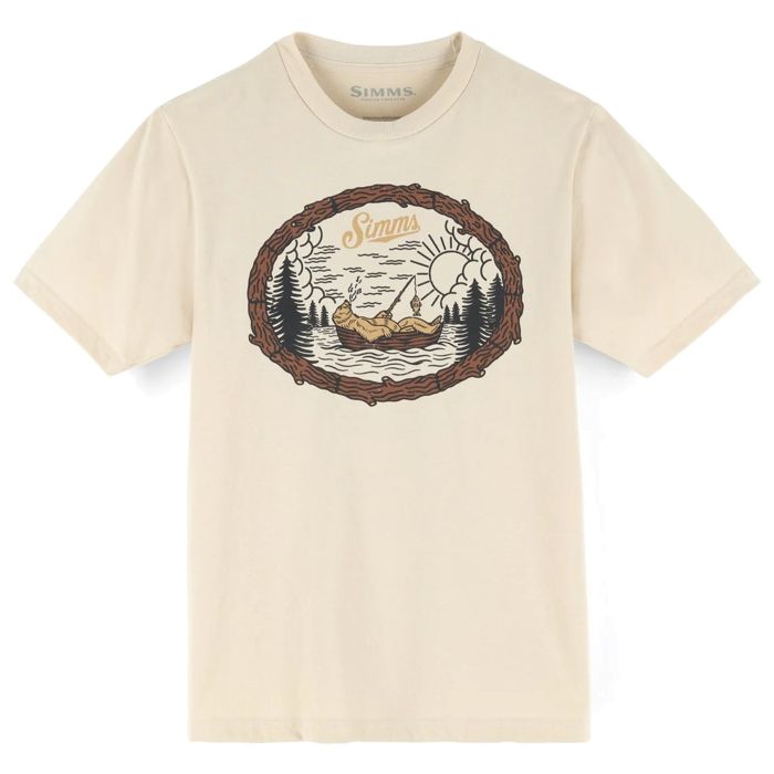 Рыболовная рубашка Simms Lazy Bear T-Shirt - Kid's - Small / Natural