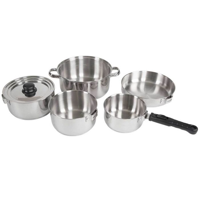 Походная посуда Stansport Heavy Duty Stainless Steel Clad Cook Set