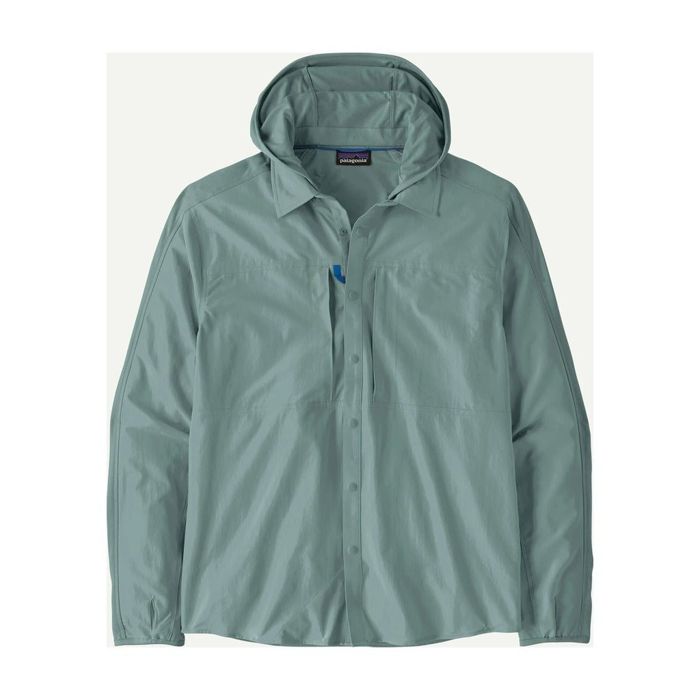 Рыболовная рубашка Patagonia - Men's River Rambler Hybrid Sun Hoody - Blue Sage