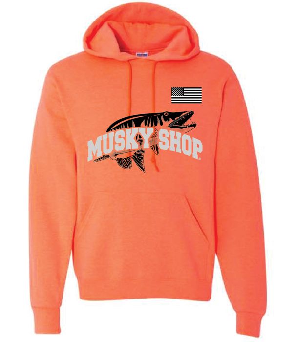 Рыболовная рубашка Musky Shop Jerzees Heather Coral Hoodie