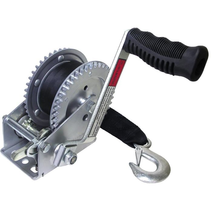 Запчасть прицепа Overton's 2000-lb. Dual Drive Trailer Winch With 20' Strap