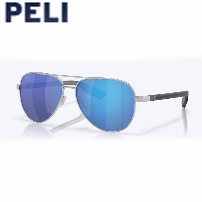 Поляризационные очки Costa Peli Sunglasses - BRUSHED SILVER / 580G BLUE MIRROR