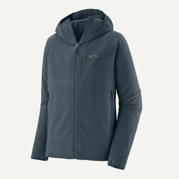 Рыболовная рубашка Patagonia R1 TechFace Fitz Roy Trout Hoody ~ Summit Blue