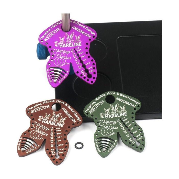 Материал для вязания мушек Hareline Hackle, Hook & Bead Gauge