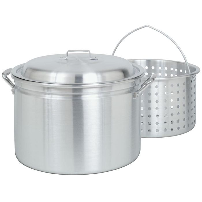 Походная посуда Bayou Classic 24-qt Aluminum Stockpot with Lid and Basket