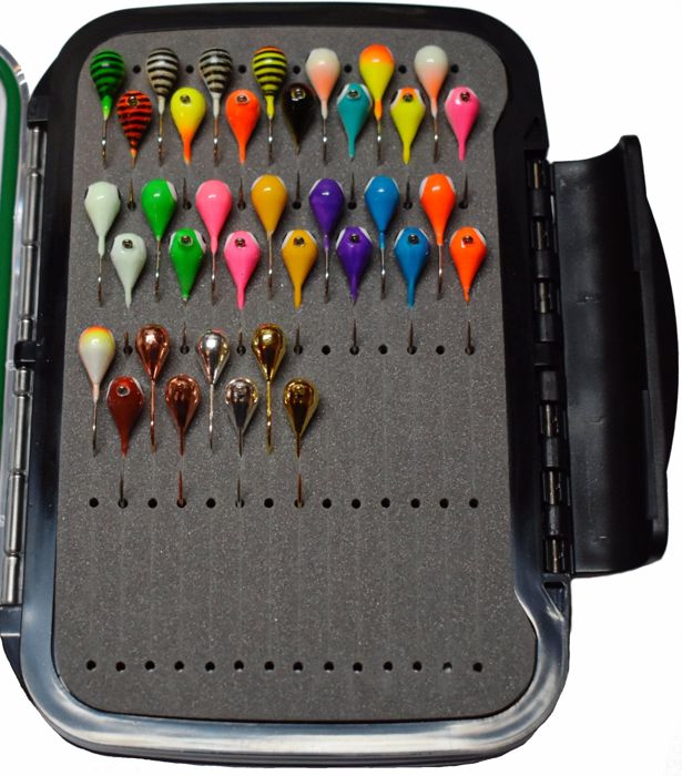 Зимняя приманка Kenders Outdoors 36 PIECE TUNGSTEN JIG SET (6mm - #8 Hook) WITH LARGE PREM