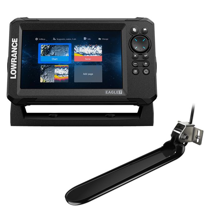 Эхолот Lowrance Eagle 7 Fishfinder Chartplotter w/TripleShot Transom-Mount Transdu