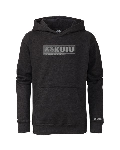 Рыболовная рубашка KUIU Youth Here to Hunt Gritstone Hoodie | Charcoal