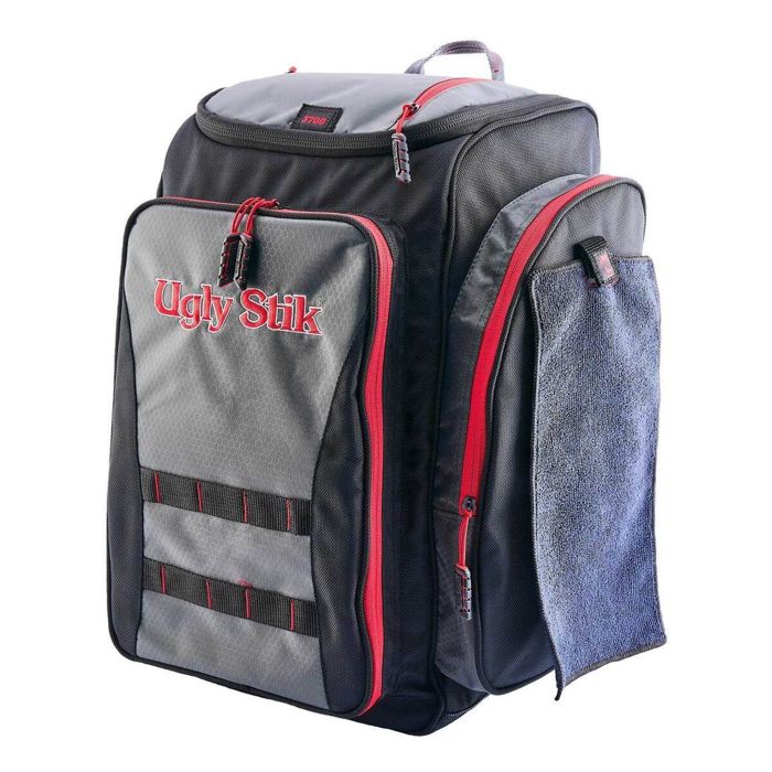 Рыболовная сумка Ugly Stik 3700 Deluxe Backpack Soft Tackle Bag - Black/Red