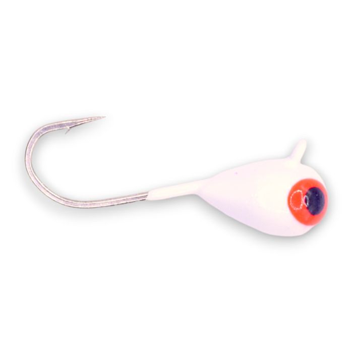 Зимняя приманка Kenders Outdoors WHITE W/ RED EYE GLOW TUNGSTEN JIG