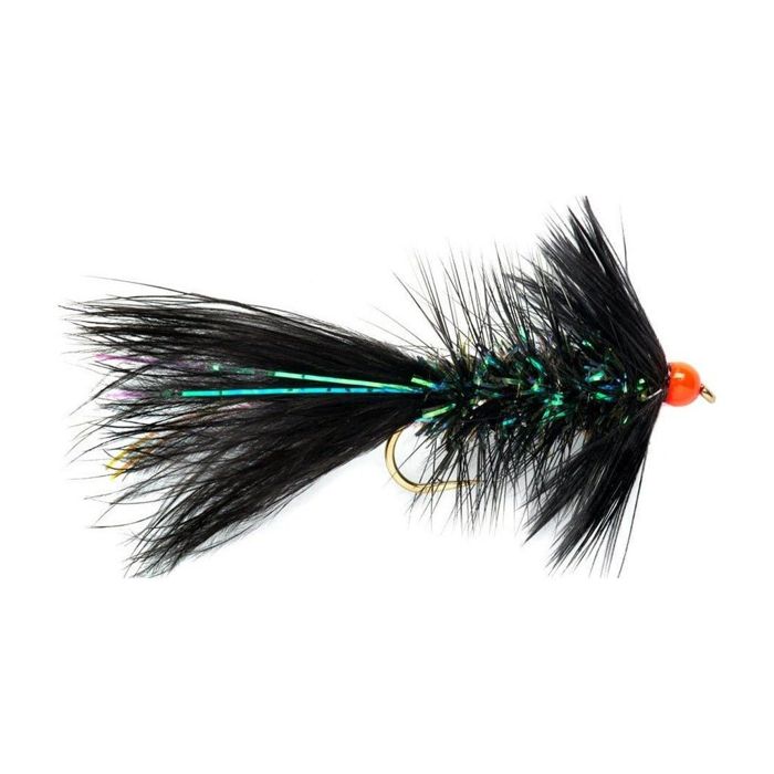 Материал для вязания мушек Fulling Mill Shimmer Bugger - Black & Orange Bead